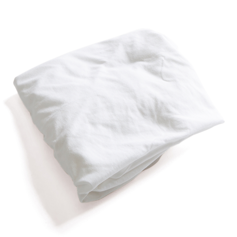 Cotton Jersey Fitted Cot Sheet White 120 x 60cm TTS