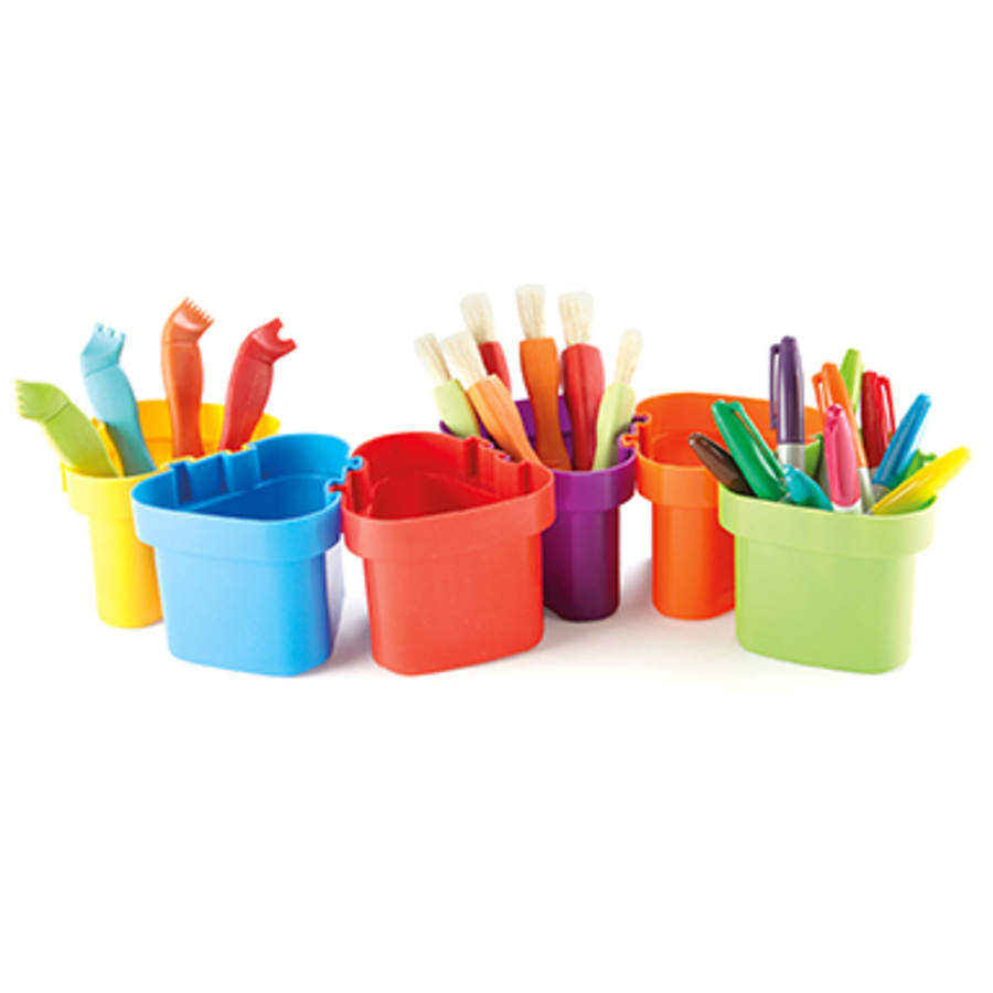 Connector Desk Top Storage Pots 6pk  hi-res