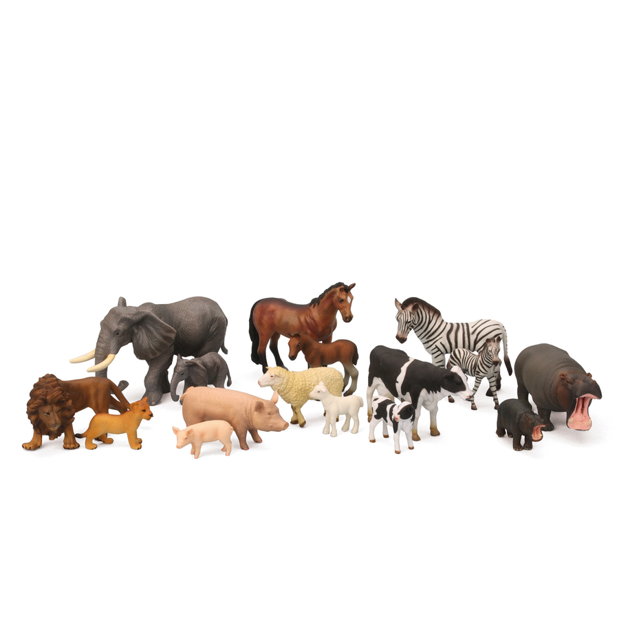 Small World Wild and Farm Animals and Young Set  hi-res
