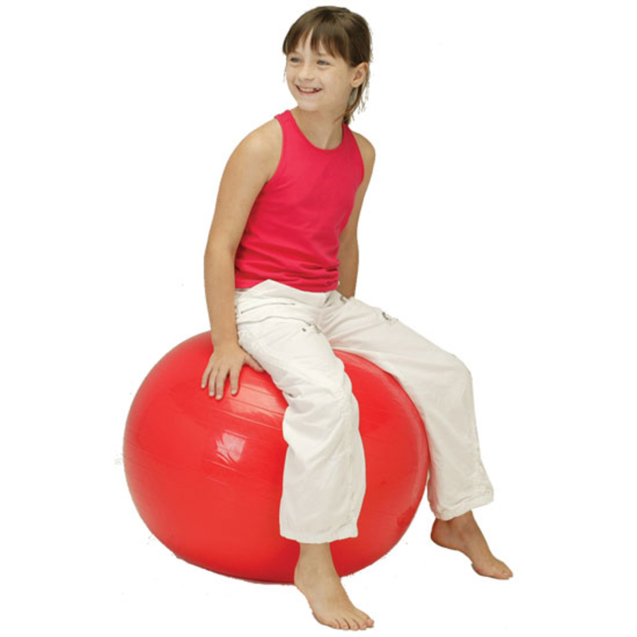 sitting on gym ball