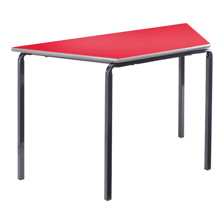 MDF Edge Trapezoidal Table 110x55cm  hi-res