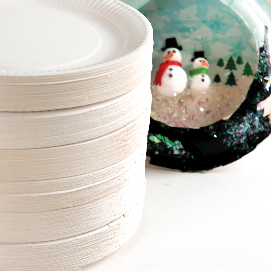 White paper plates shop bulk