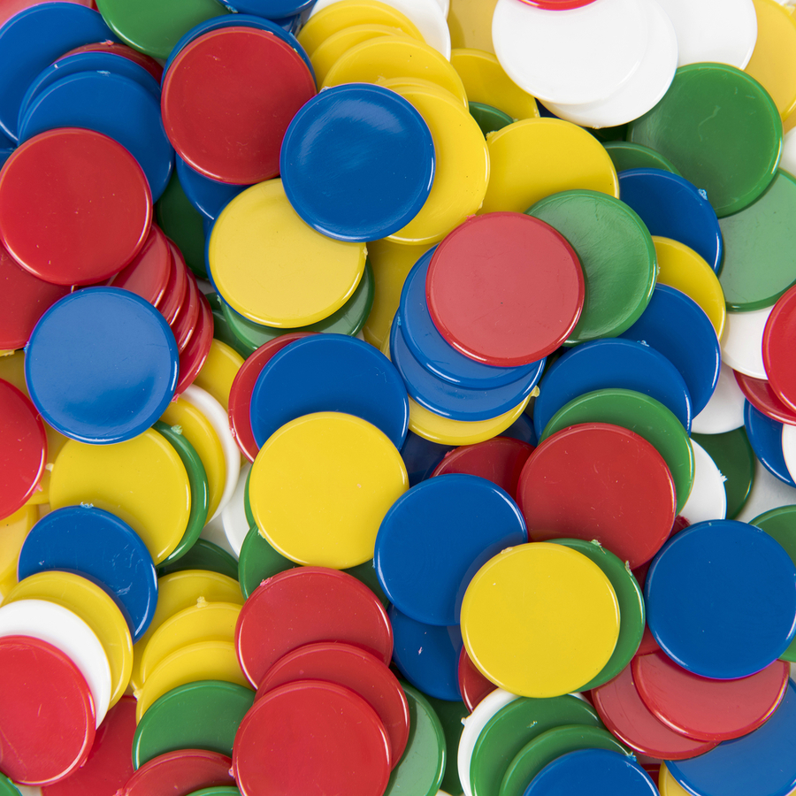 Multicoloured 20mm Plastic Counters  hi-res