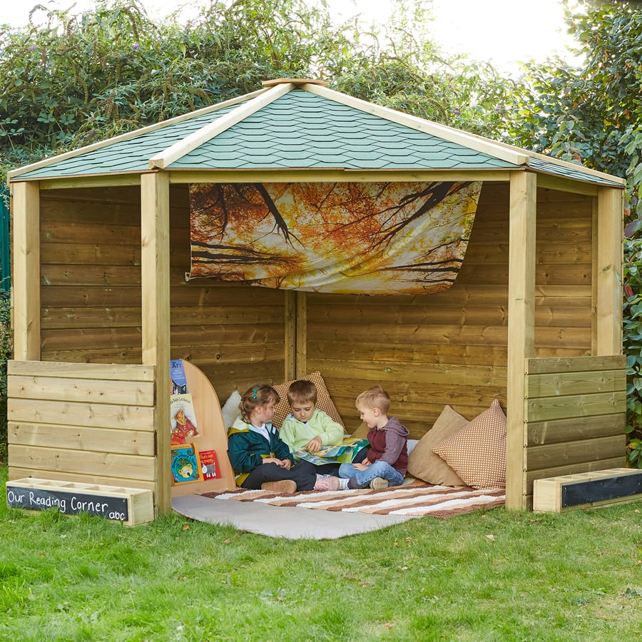 TTS Wooden Outdoor Corner Play Cottage Early Years Furniture TTS