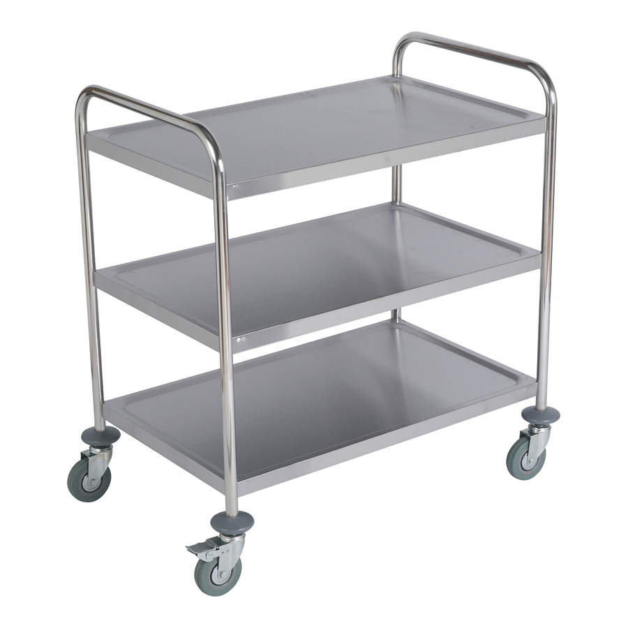 Stainless Steel Serving Trolley  hi-res