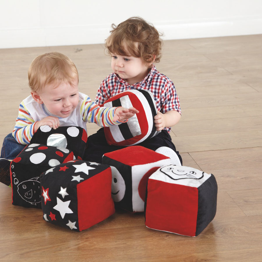 Baby Black and White Soft Cubes 6pk  hi-res