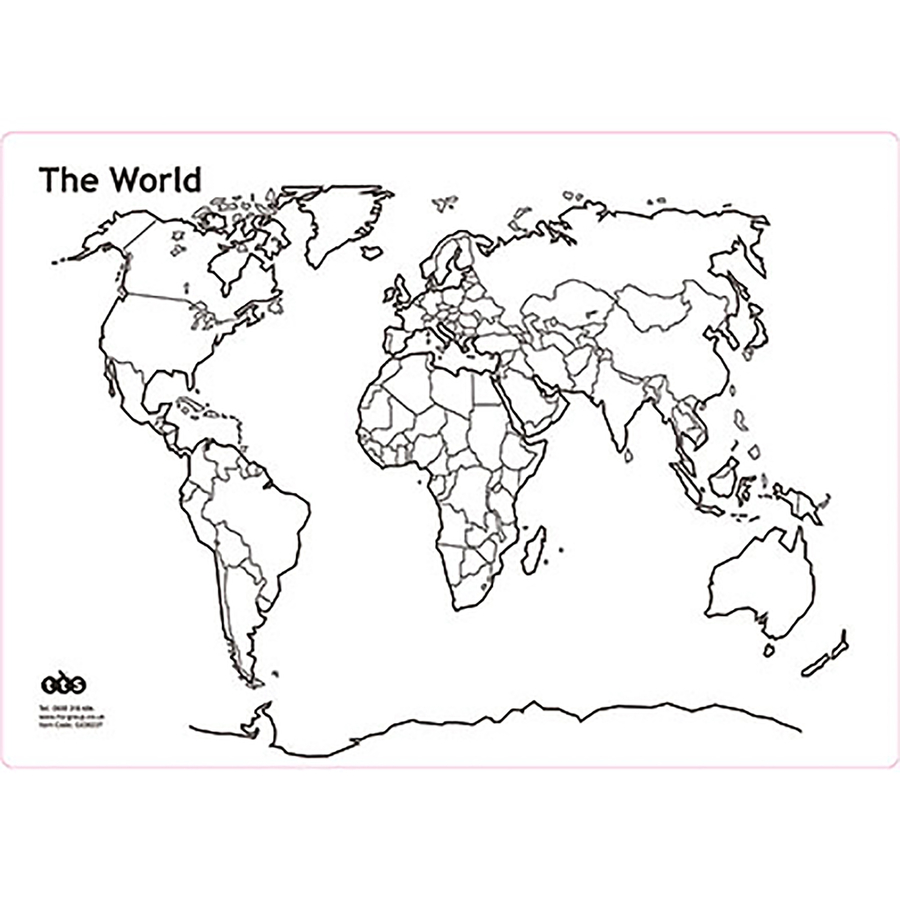 World and British Isles Whiteboard Set A3  hi-res