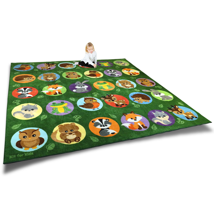 Woodland Animals Placement Carpet 3m x 3m  hi-res