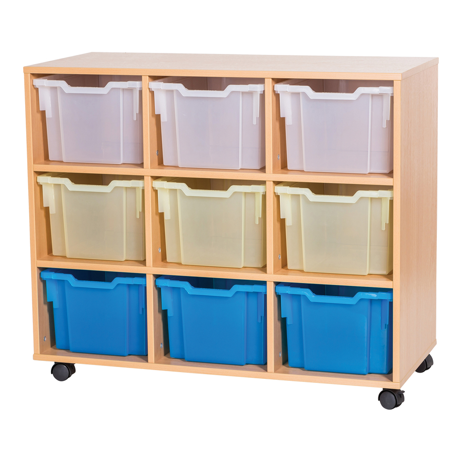Mobile Tray Storage Unit with 9 Extra Deep Bays  hi-res