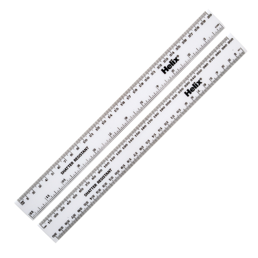 White Rulers 30cm/12'' 100pk  hi-res