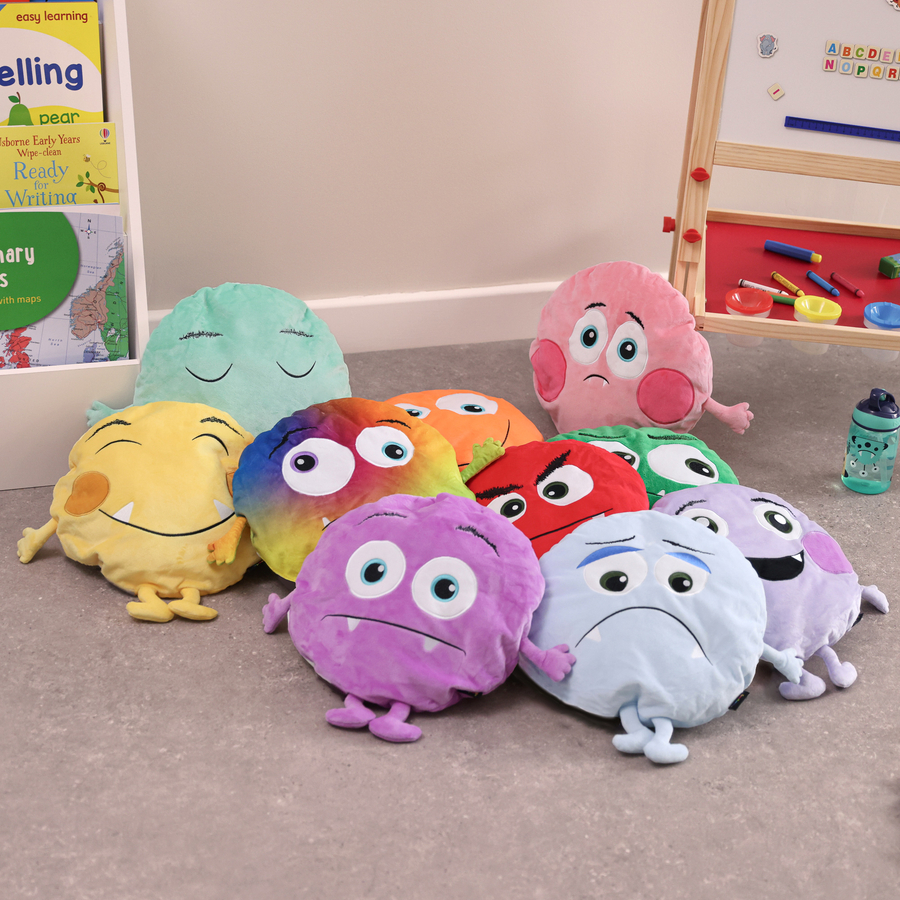 Monster Emotions Cushions 8pk Soft Play Furnishings TTS Monster Emotions Cushions 8pk Soft Play Furnishings TTS