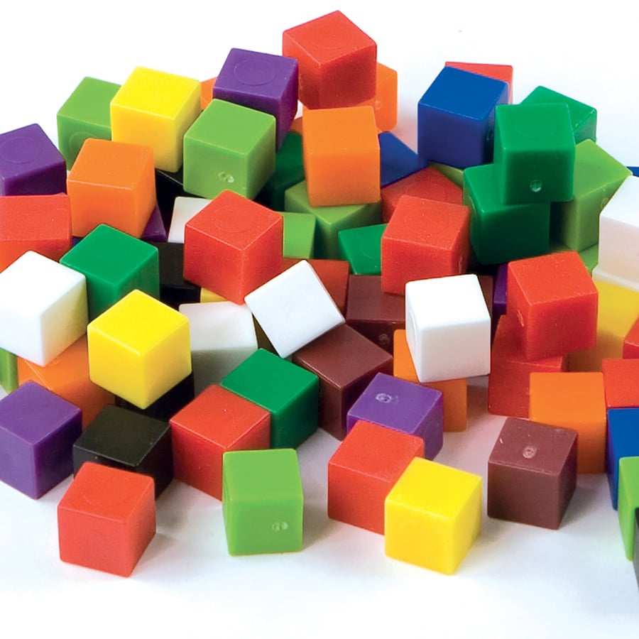 Buy Coloured Plastic Maths Cubes Pack