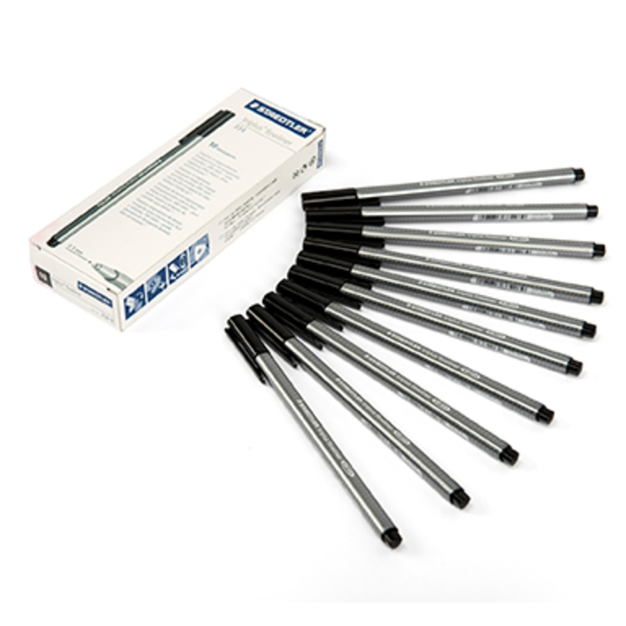 Staedtler Triplus Fineline Pens Black 10pk  hi-res