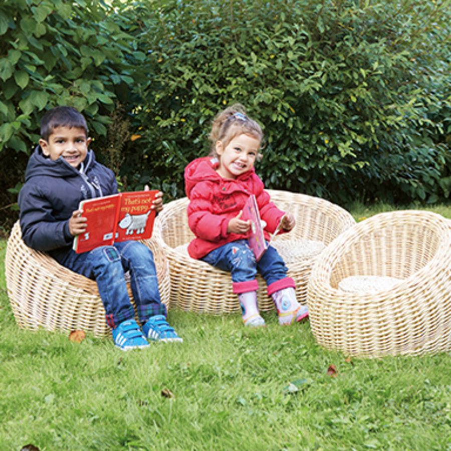Three Piece Wicker Sofa and Chairs Set  hi-res