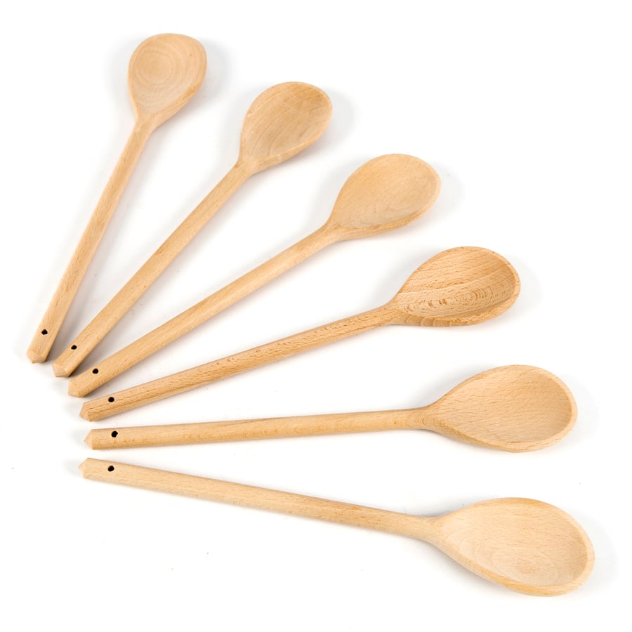 Buy Wooden Mixing Spoons 6pk