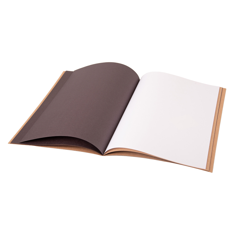Neutral Kraft Scrap Project Books A4+ 32pg 25pk  hi-res