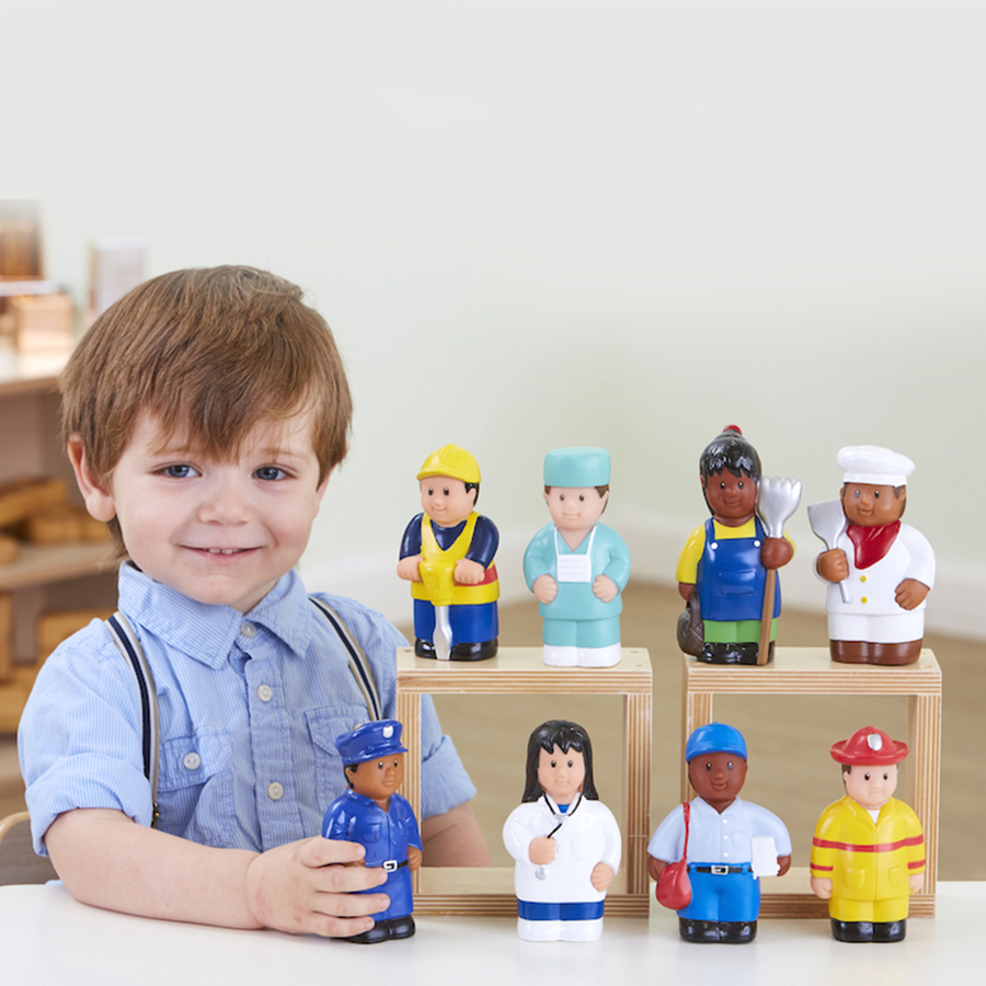 Diverse Chunky Plastic Toddler Figures TTS
