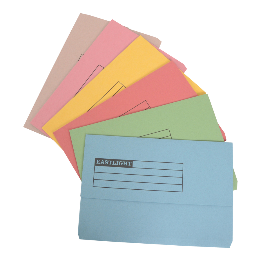 ACCO Document Wallets Half Flap Foolscap 225gsm 50pk  hi-res