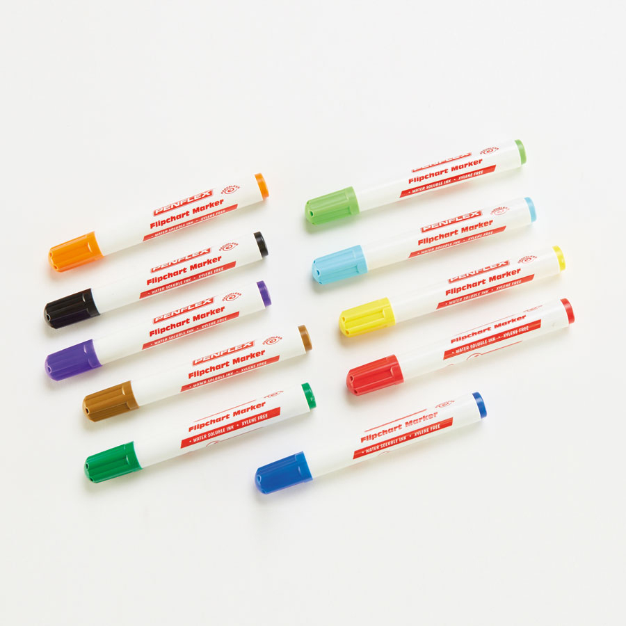 Assorted Flip Chart Markers 10pk  hi-res