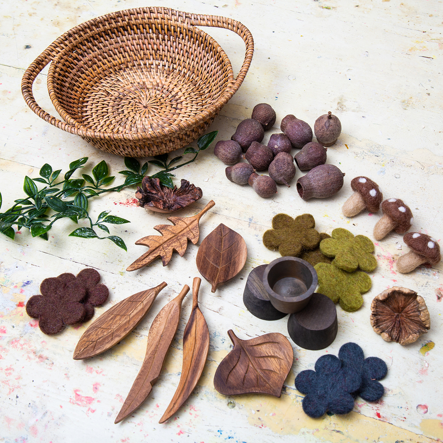 Nature Collection Loose Parts Basket 35pcs  hi-res