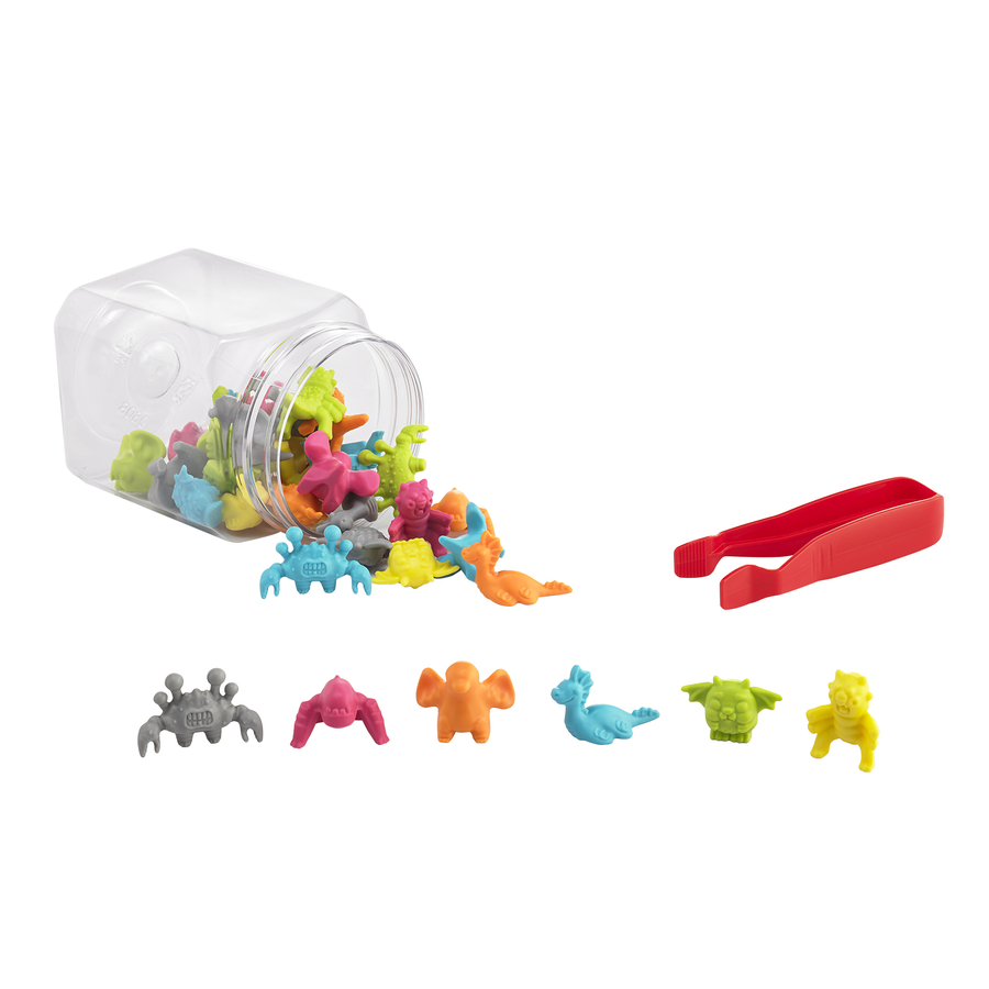 Monster Counters and Tweezers - Earth Colours  hi-res