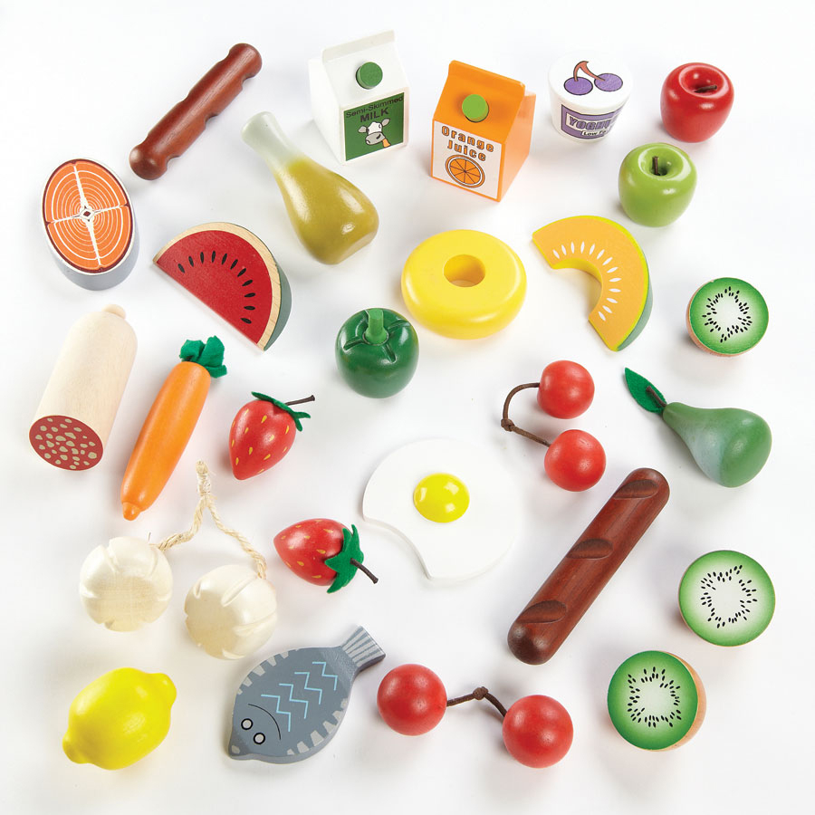 Role Play Wooden Food Essentials Set  hi-res