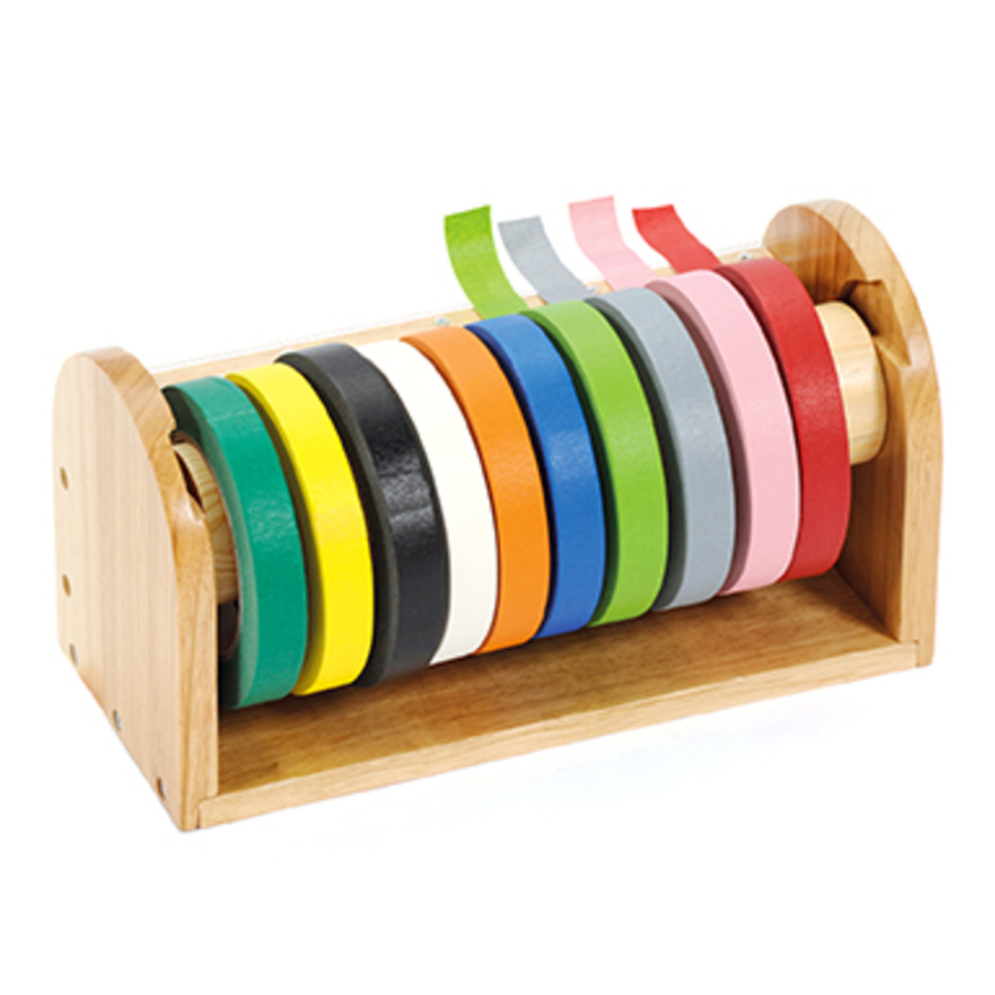 Easy Loading Wooden Tape Dispenser, Adhesives