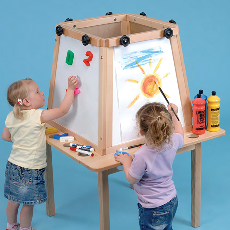 Four Sided Indoor Wooden Easel  hi-res