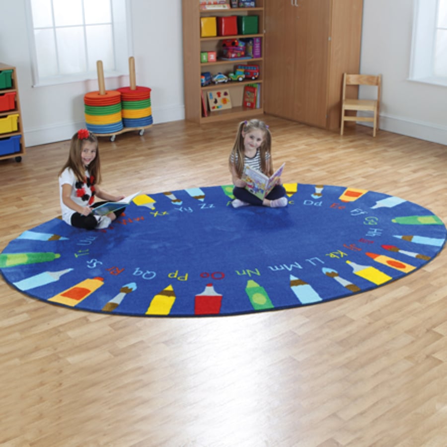 Pencils Alphabet Floor Mat  hi-res