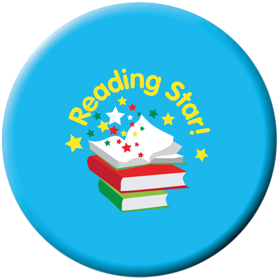 Reading Star Button Badges 40pk  hi-res