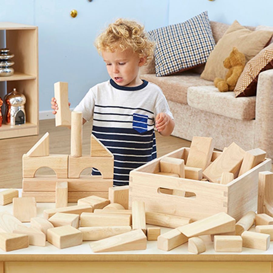 Standard Wooden Unit Blocks 50pcs  hi-res