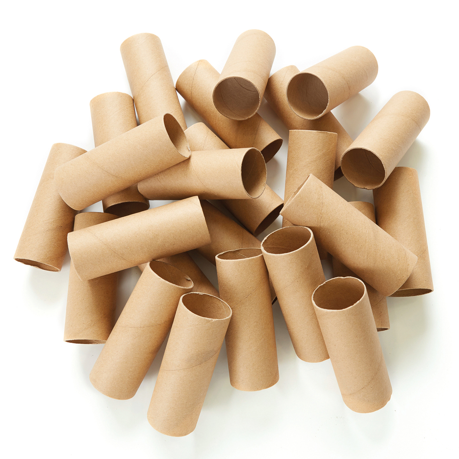 Recycled Sturdy Cardboard Craft Rolls 24pk, Paper