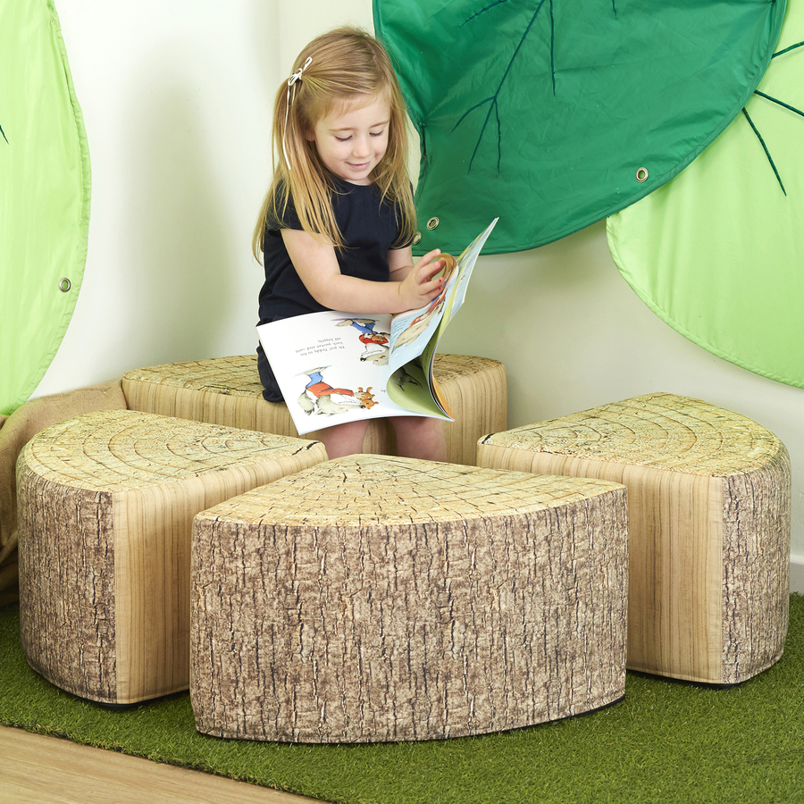 Tree Trunk Quarter Stools  hi-res