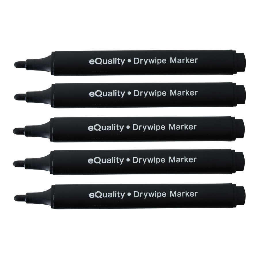 Consortium Triangular Drywipe Whiteboard Markers Black  hi-res