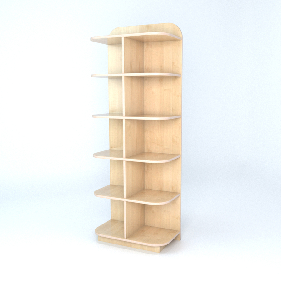 D-End Cap Library Bookcase In Maple | Storage | TTS