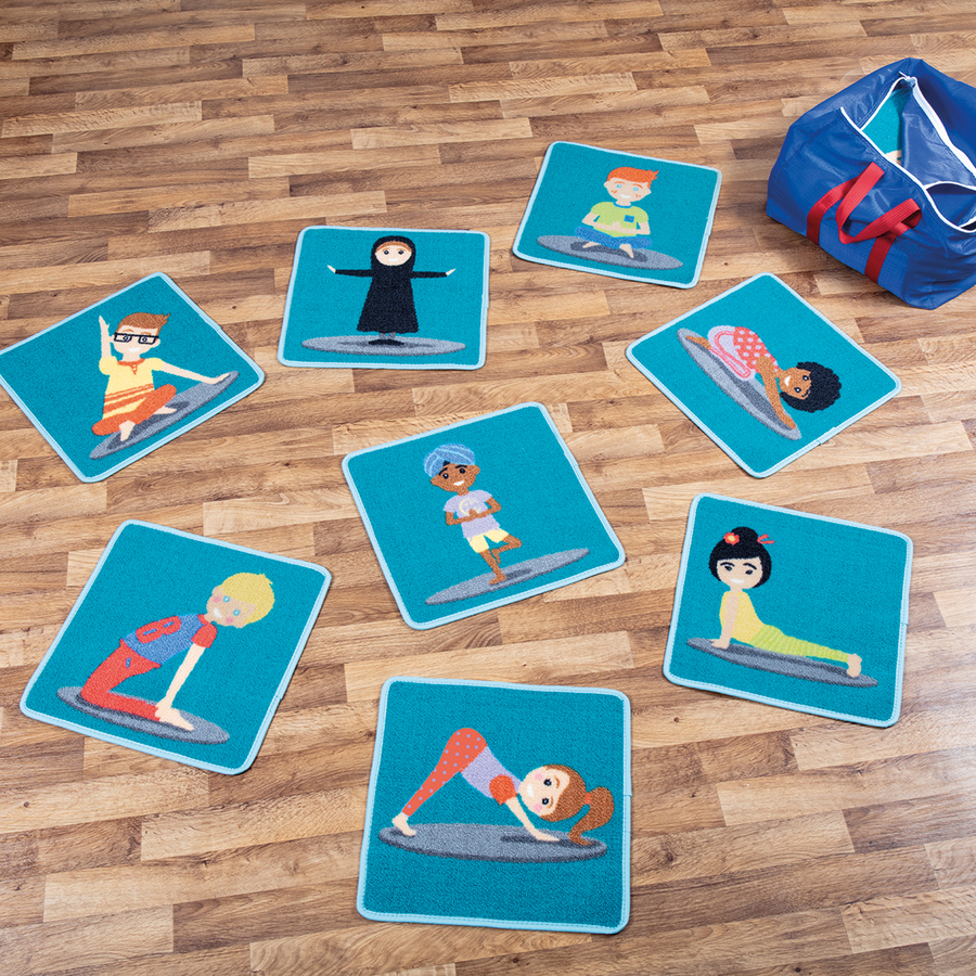 Yoga Position Mini Placement Mats 32pk  hi-res