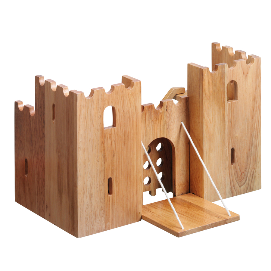 Buy Small World Natural Wooden Castle | TTS