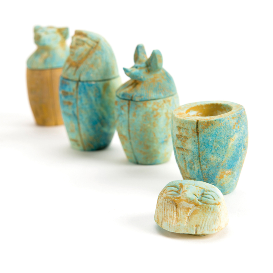 Egyptian Burial Canopic Jars 4pk  hi-res