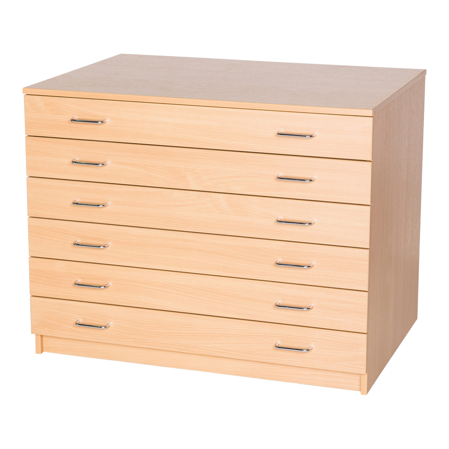 6 Drawer Storage Plan Chest  hi-res