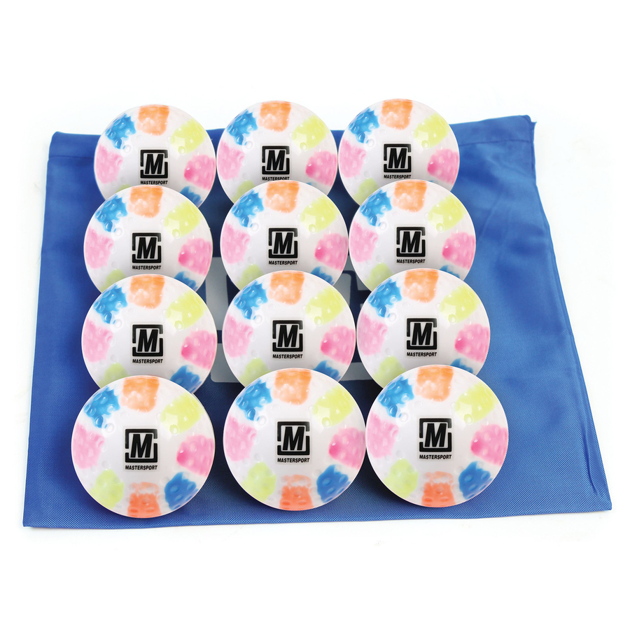 Mastersport Rainbow Dimple Hockey Ball 12pk  hi-res
