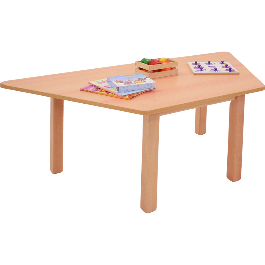 Essentials Beech Trapezoidal Table  hi-res