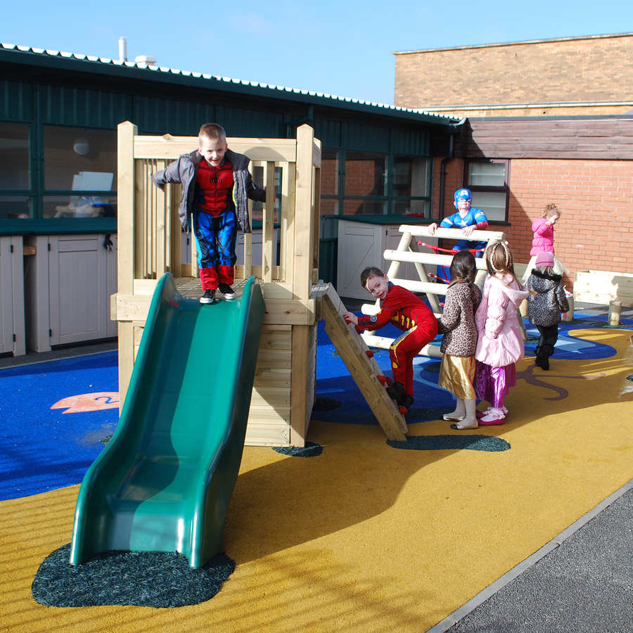 Climbing Frame Tower with Slide  hi-res