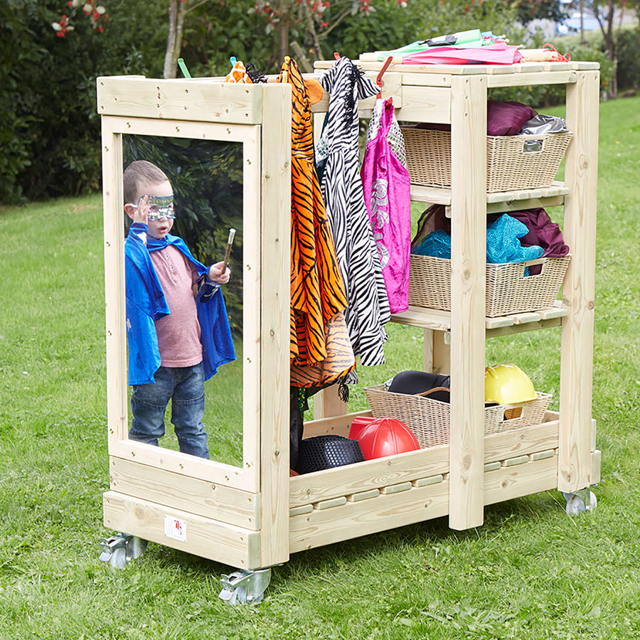Wooden Outdoor Role Play Dress Up Storage Unit  hi-res