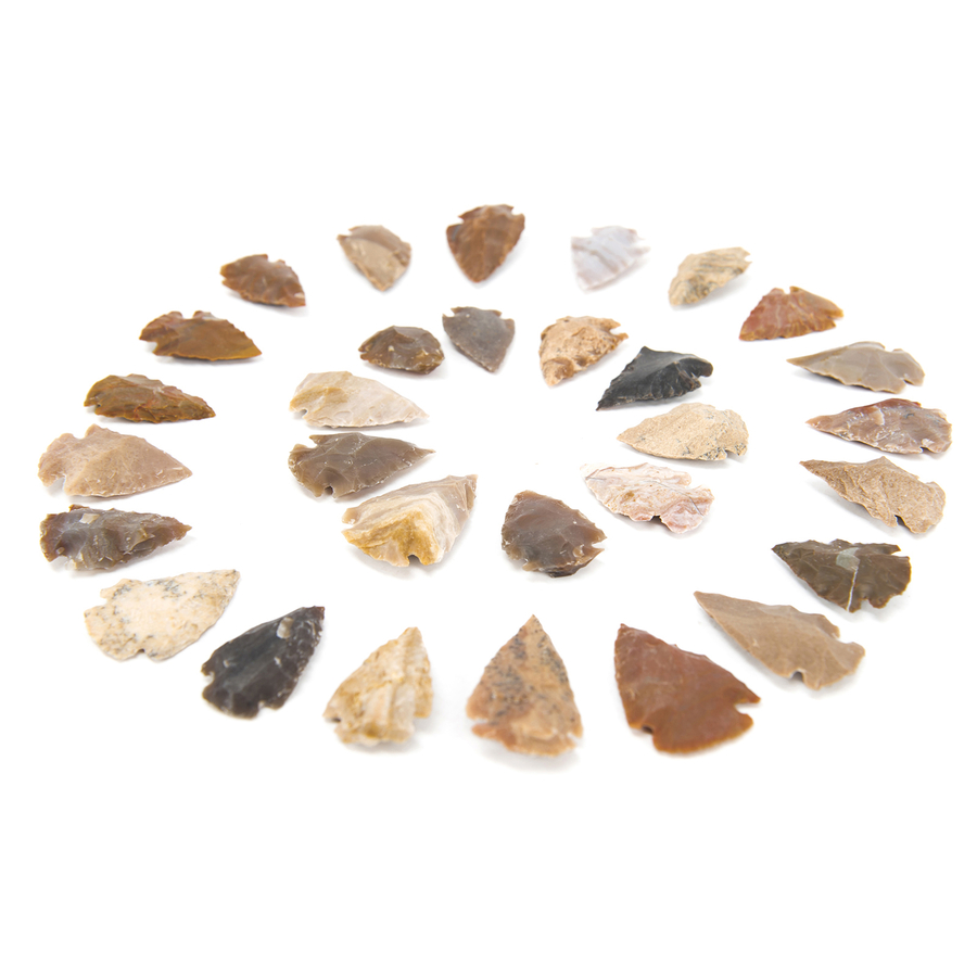 Stone Age Flint Arrowheads 30pk  hi-res