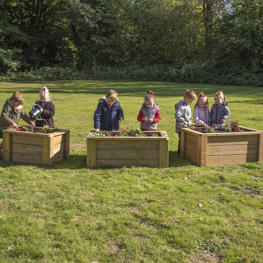 Outdoor Wooden Planter  hi-res