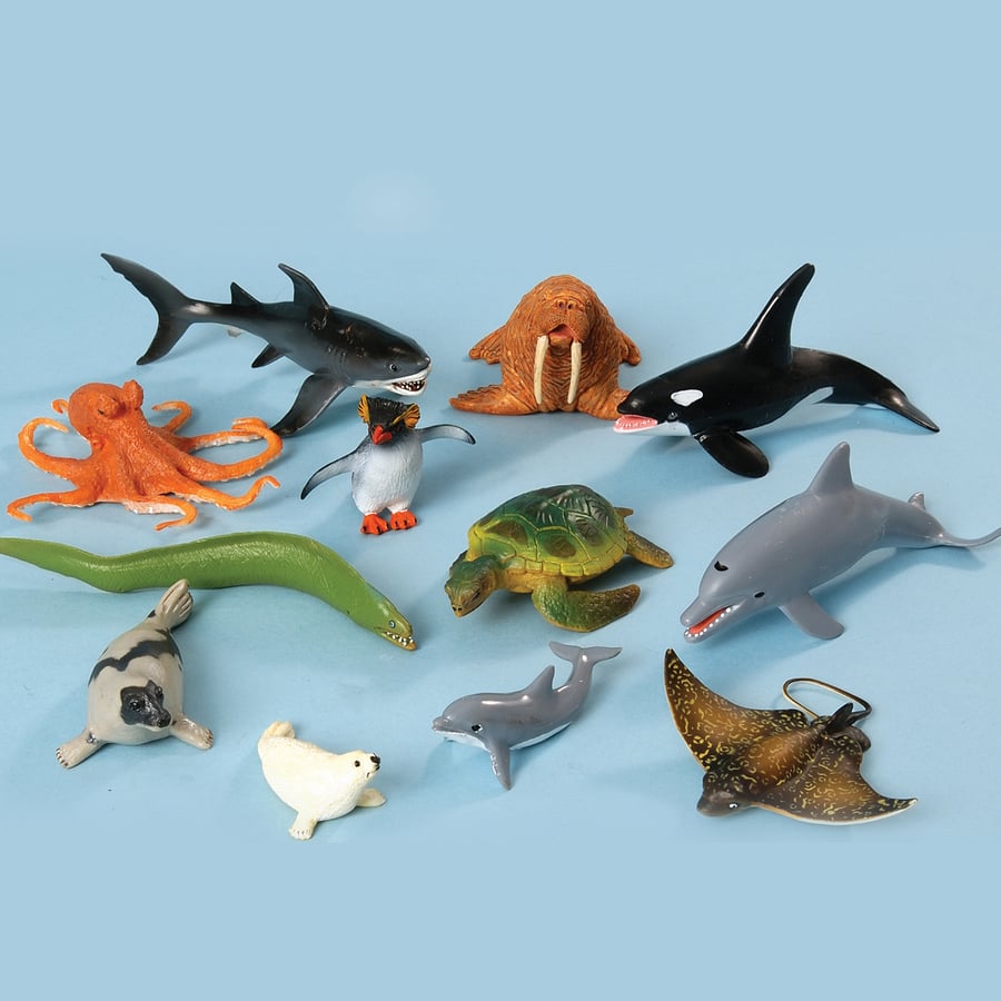 Small World Sea Life Animals 12pcs Animals Dinosaurs Minibeasts TTS