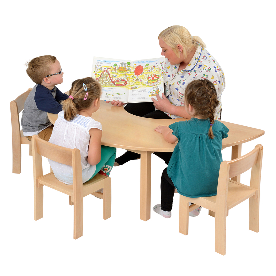 Teachers Beech Horseshoe Table  hi-res