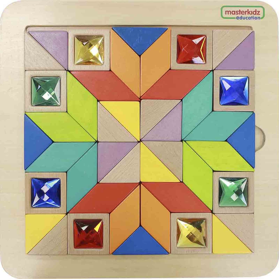 Wooden Gemstone Mosaic Tiles  hi-res