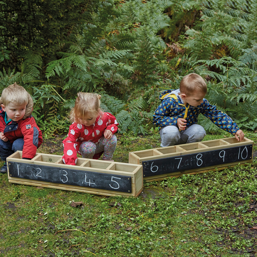 Wooden Outdoor Chalkboard Troughs   hi-res