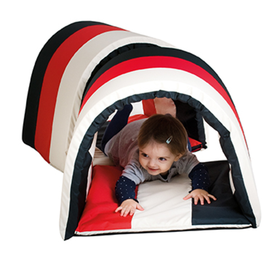 Black and White Striped Soft Baby Tunnel  hi-res